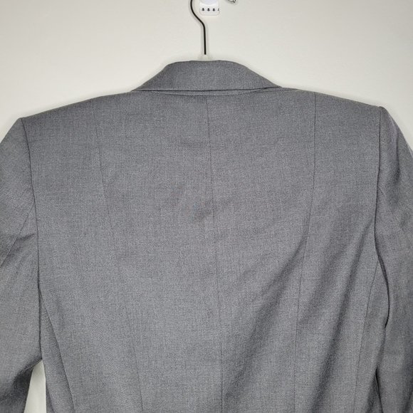 H&M Blazer Gray Size 6 Career Jacket Work - Picture 10 of 13